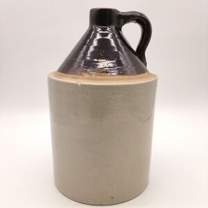 Antique 2-Gallon Stoneware Shoulder Jug  – Rustic Primitive Farmhouse Decor